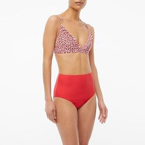 J Crew 2 piece Red bikini NWT US L